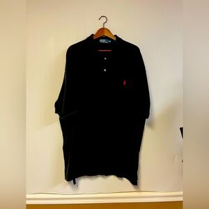 Polo Ralph Lauren Men’s Black Cotton Mesh Classic-Fit Polo Shirt‎ Size 2XB